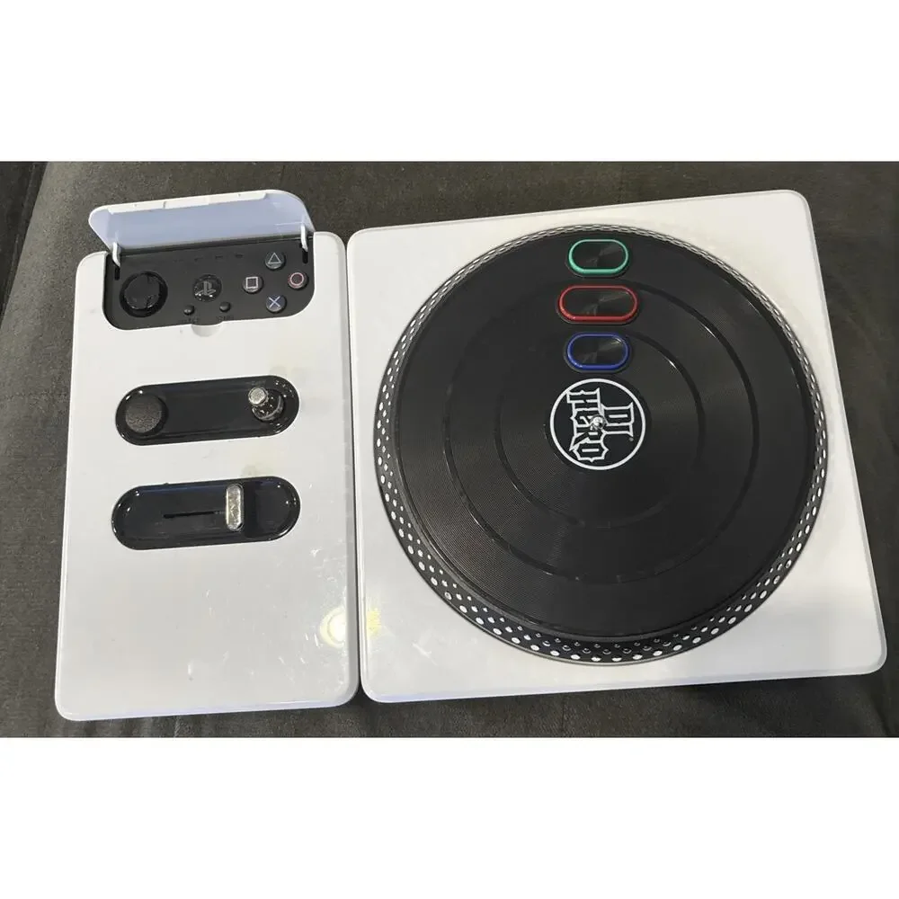 White DJ Hero Wireless Turntable Controller for PS2 & PS3 (NO Dongle)